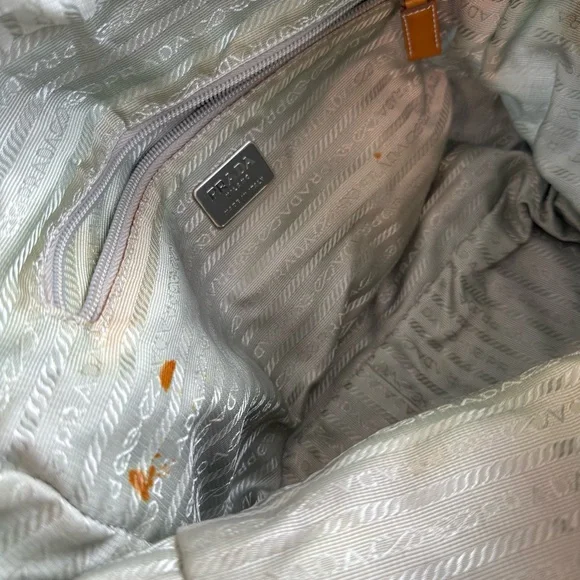 PRADA Hand Bag Nylon Light Blue Silver Auth 107215 - Picture 9 of 10